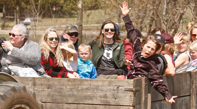 Attendees enjoyed the wagon rides near the Snake River.