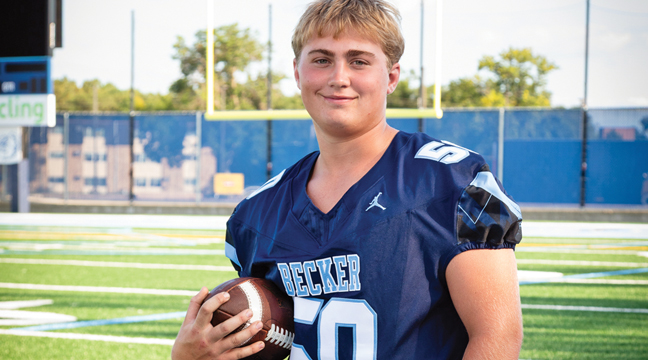 SENIOR DT GUS BALDRY was named “Player of the Week” for his outstanding performance in last week’s game against Tech. (Submitted Photo).