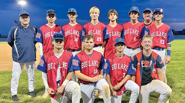 Members and coaching staff of the 2025 Big Lake American Legion Baseball Team. (Submitted Photo).