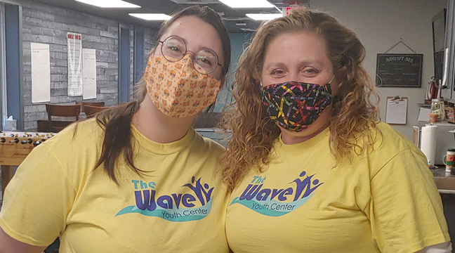 GABRIELA DILLON (L) AND KAT NAU-JACKSON (R) are both excited to help to run The Wave Youth Center and its programs(Photo by Katherine Cantin.)