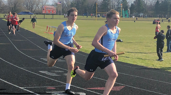 THE BOYS 4x200 relay team did very well at their latest meet. (Submitted Photo).
