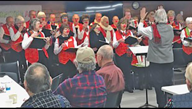 The St Cloud Fun Singers performed for the Becker Area Senior Center members last week as part of their Christmas gala. (Submitted Photo).