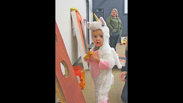 UNICORN CHARLOTTE PRATHER had a great time playing games during Oakwood Church’s Hallelujah Party. 