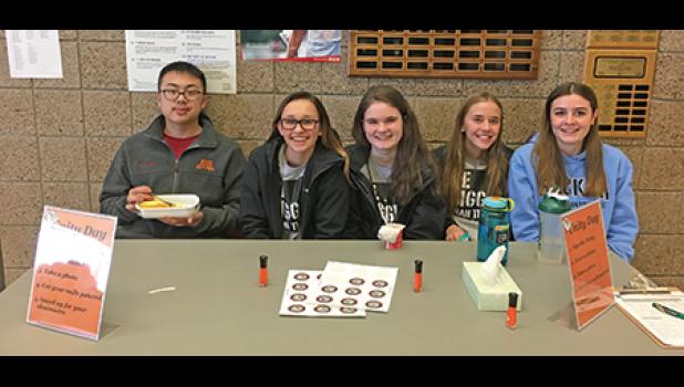 WeCare Photo featuring Kevin Zheng, Trinity Olson-Burkman, Emily Bloom, Maggie Buening and Grace Wilhelm.