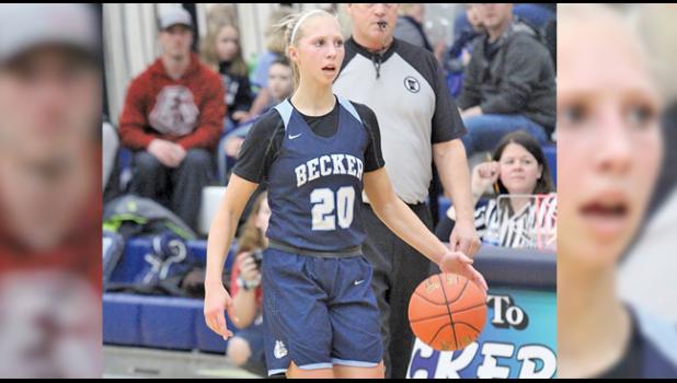 JULIA BENGTSON scored 42 points in Becker’s two wins this week. (Photo by Bill Morgan)