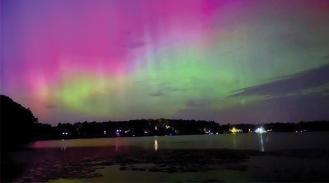AMAZING AURORA.  Jakki Fidelman captured this amazing photo taken on Lake Julia on a warm summer like night near Palmer Sunday evening while the crickets cheeped and an elusive owl was heard from the nearby woods. (Submitted Photo)