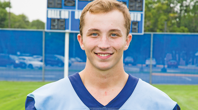 ETHAN ORGON was named Liberty Paper Player of the Game for his performance in the Aug. 27 game against Rocori. (Submitted Photo)