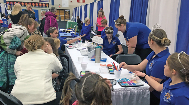 THE BIG LAKE AMBASSADORS provided face painting at the 2019 Community Fair and will do so again this year. (Submitted Photo)
