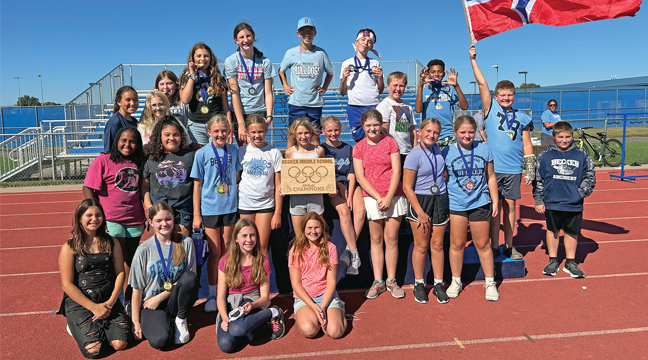 Mr. Bengtson’s advisory, representing Norway, was the sixth grade class winner in last week’s Becker Middle School Olympics competition. (Submitted Photo).