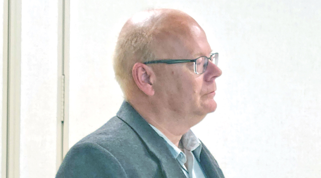 BIG LAKE CITY ENGINEER, LAYNE OTTESON,  gave an update on the pedestrian safety project at the recent Big Lake Town Board meeting. (Patriot Photo by Katherine Cantin.)
