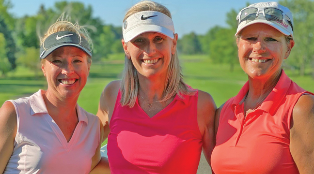 FIRST FLIGHT WINNERS WERE (left to right), Dana Olsen (second), Denise Mason (first) and Sandra Lemke (third). (Submitted Photo)
