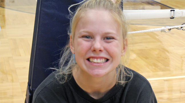 EMILIE BAUMGARTNER was the top defensive performer for Becker in the win last week, as we picked up 23 digs. (Submitted Photo).