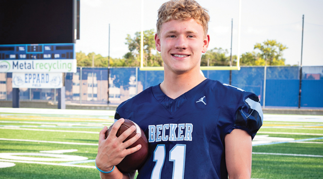 JUNIOR QB TRISTAN KOWALKOWSKI was named “Player of the Week” for his outstanding performance in last week’s game against Totino Grace. (Submitted Photo).