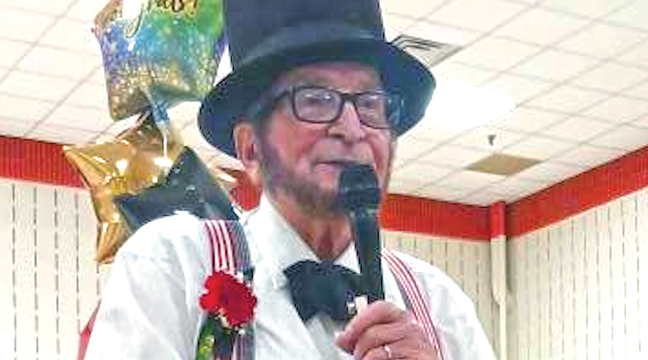 WITH HIS VIBRANT SINGING VOICE square dance calling comes natural to Abe Maier.  (Submitted Photo).