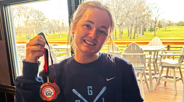 LAYLA MATHEWS earned the meet medalist title at last week’s Pebble Creek Invitational. (Submitted Photo).