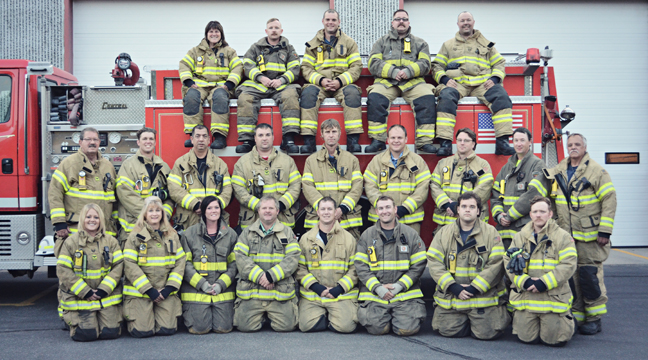 The Clear Lake Fire Department. Top: Weston Ludwig, Andrew Beniek, Danny Kampa, Anthony Baert, Tyler Marklowitz and Matt Lunser. Back: Mathew Davis, Ron Koren, Ryan Leaders, Ben Goenner, Ryan Peterson, Chad Nelson and Nathan Legatt. Front: Brent Plumski, Joshua Madsen, Mitchell Litfin, Logan Draack, Colleen Knafla, Branden Weis, Crag Milani, Barb Rucks and Barry Schuldt. Not Pictured: Harvey Doble, Ross Imholte. (Submitted Photo).