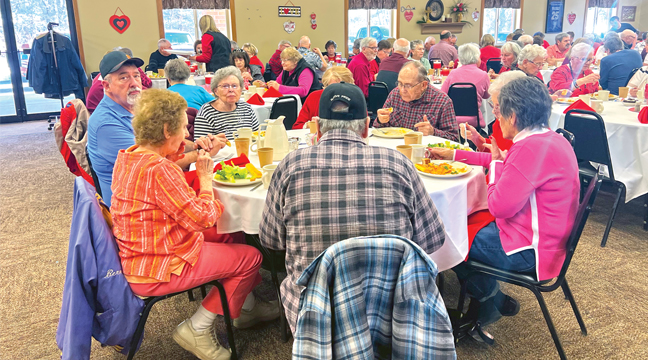 APPROXIMATELY 140 GUESTS attended the Duelm Lions Club’s Valentine’s Luncheon a couple weekends ago. (Submitted Photo).