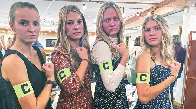 CAPTAINS WERE NAMED FOR NEXT YEAR’S SQUAD which includes: (left to right) Hailey Szabla, Rachel Fuller, Elizabeth Mackedanz and Ava Ewald. (Submitted Photo)