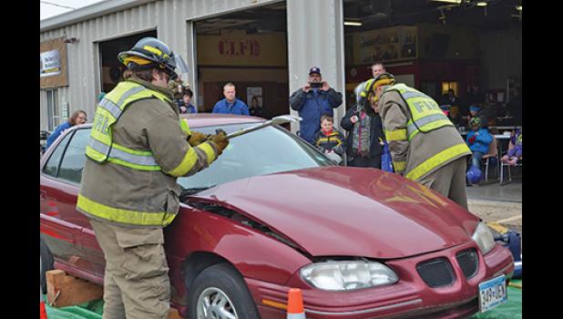 THE EXTRACTION DEMONSTRATION was a popular attraction at the recent Clear Lake Fire Dept.’s annual open house. (Submitted Photo)