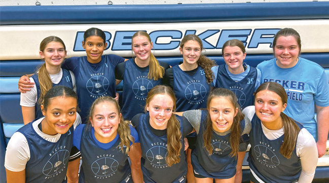 The Becker Bulldog Girls basketball team will again feature some excellent athletes with the ability to put extreme pressure on its opponents this year. (Patriot Photo by Mark Kolbinger).