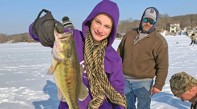 Rylan Bushan with his winning Bass (Submitted Photo).