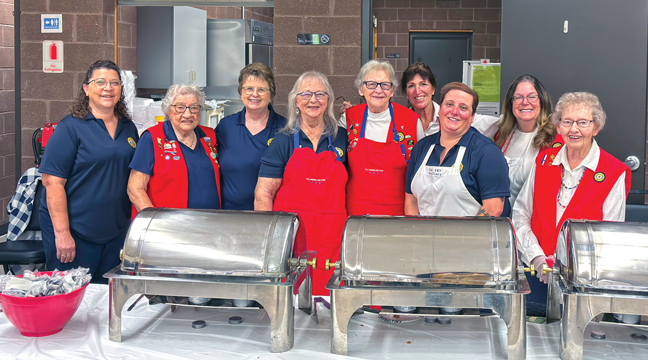 Auxiliary Volunteers Pam Notch, Delrose Stein, Kathy Poslusny, Judy Ranallo, Betty Wheeler, Deb Johnson, Cori Anselment, Raeanne Danielowski, Sue Ronayne.  Not pictured Corky Nienaber.  (Patriot Photo by Don Bellach)