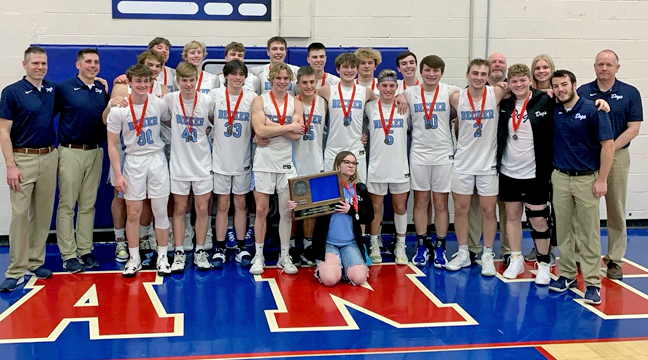The Becker boys basketball team will rely on depth and experience as they push for a conference title. Pictured front (L to R): Landen Goebel, Kevin Vogl, Kyle Vogl, Nick Berglund, Alex Weiss* and Ryan Bengtson. Back: Hayden Harmoning, Tristan Pickwall, Brady Paumen*, Eric Seavert*, Julias Hendricks, Kyan Blomquist and Carter Callahan*. *Denotes captains. (Photo by Mark Kolbinger).