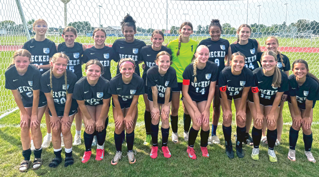 THE Becker girls soccer TEAM moved on to the section games with the hopes of making it to state. (Submitted Photo).