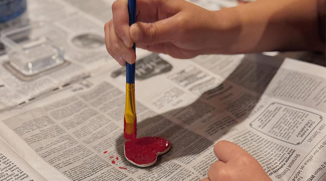 Painting Hearts. (Submitted Photo).
