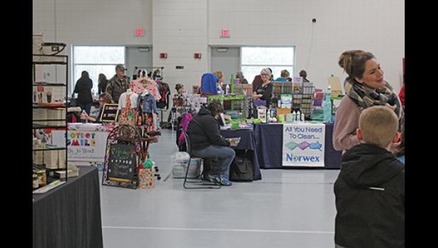 THE BCC GYMNASIUM was plumb full of vendors showcasing their wares for the hundreds of attendees. 