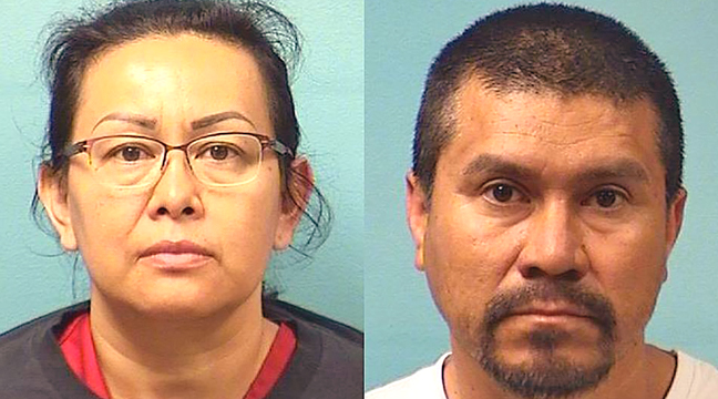 Ana Delia Pacheco-Rivera and Gabriel Bustos Sandoval were found is possession of 70 lbs of methamphetamine near Clearwater. (Submitted photo.)