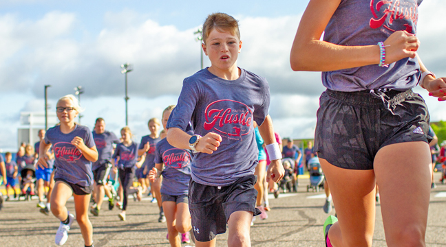 Odin Duncombe had a quick start and came in third among male runners. (Submitted photo.)