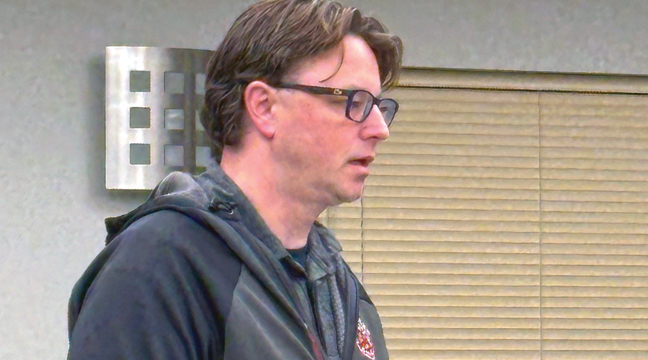 Newly appointed Fire Chief Matt Lunser addresses the council. (Patriot Photo by Don Bellach)