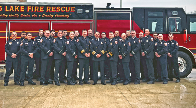 The  Big Lake Fire Department. In alphabetical order: Brad Anderson, Brady Bagne, Terry Baxter, Eric Boe, Eric Burleigh, Nick Christenson, Steve Christenson, Tim Davis, Adam Dietz, Nic Dornbusch, Brian Erlandson, Seth Hansen, Sam Hanson, Daren Hardies, Mark Hedstrom, Jesse Hemauer, Matthew Houle, Mike Houts, Noel Krebs, Ryan Lien, Joshua Matich, Clinton Maxson, Joe Moraczewski, Doug Novak, Jeff Novak, Trever Roediger, Eric Rosa, Shane Roy, Kiel Ruberg, Samuel Sweat, Jeremy Terwisscha and Jason White. (Submitted Photo).