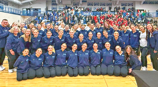 THE BECKER 2025-26 DANCE TEAM after taking seventh in Jazz and eighth in Kick at the Eastview High School Invitational. (Submitted Photo).