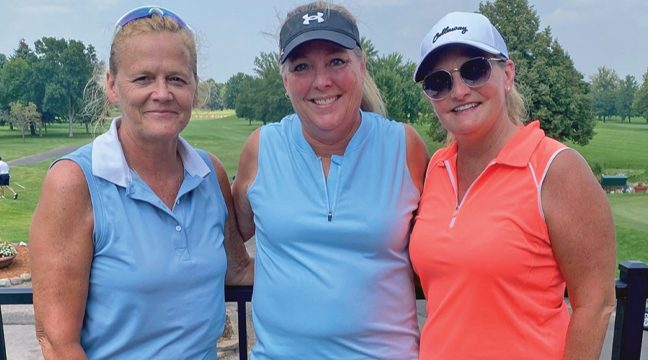 Second Flight Net Winners (Left to right): Carolyn Barriball (second – tie) Robin Dingmann (first) and Stacey Vetsch (second – tie). (Submitted Photo).