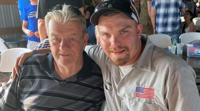 QUILT OF HONOR RECIPIENT GARY HALL and his grandson Dalton. (Submitted photo.)