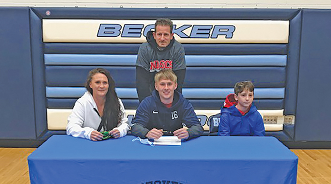 Kyle Millard  signed a Letter of Intent to play Football at North Dakota State College of Sciences next year! BHS is proud of all that Kyle has accomplished as a Becker Bulldog and wish him the best of luck next year. (Submitted Photo).