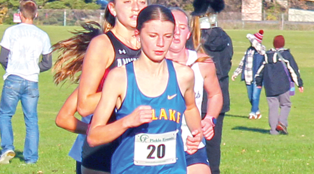 Shay France qualified for the state tournament in her first year on the team, placing 11th in 20:20. (Patriot Photo by Ken Francis.)