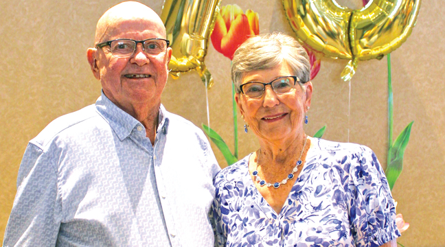 BILL AND MARION MEYER celebrate their 70th wedding anniversary. (Submitted Photo).
