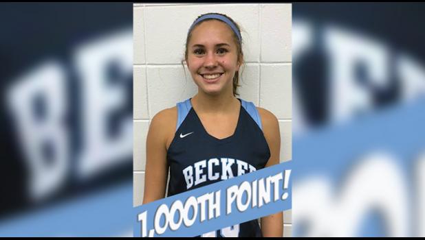 COURTNEY NUEST scored her 1,000th point of her high school basketball career last Saturday in Becker’s win over St. Croix. (Submitted Photo)