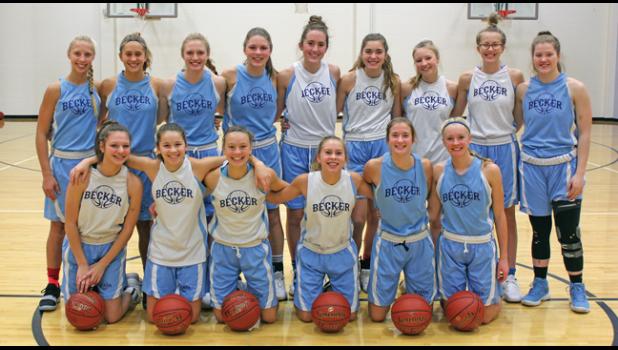THE BECKER GIRLS BB TEAM will be kicking off their upcoming season by playing in the annual Tip Off Classic Tournament in Hopkins next weekend. (Photo of last year’s team by Bill Morgan)