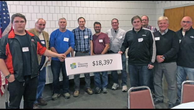 Program supports 13 local area high schools. Schools represented in photo: Swanville, Albany, Tech, Melrose, Little Falls, ALC St. Cloud, Becker. Schools who received support but are not pictured: Apollo, Foley, Sauk Rapids, Rocori, Cathedral and Upsala. (Submitted Photo).