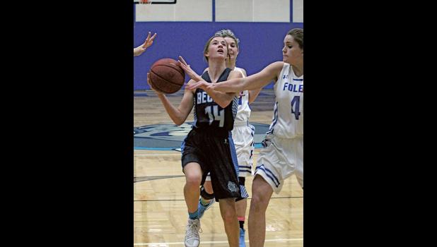 FRESHMAN GUARD ALAYNA LINDQUIST played the entire game last Friday against Cathedral, scoring 10 points and capturing seven rebounds, five assists and two steals.