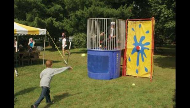 The dunk tank was a hit as lots of folks tried to dunk parish members.