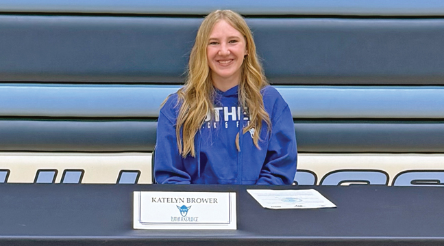 Congratulations to Katelyn Brower on signing her letter of intent to compete in Women’s Cross Country and Track and Field at the Luther College in Decorah, IA. Katelyn has been a leader on both our cross country and track and field teams and we are very proud of all that she has accomplished so far here as a Bulldog. We wish her all the best as she has made the commitment to become a part of the Luther College family next fall. (Submitted Photo.)
