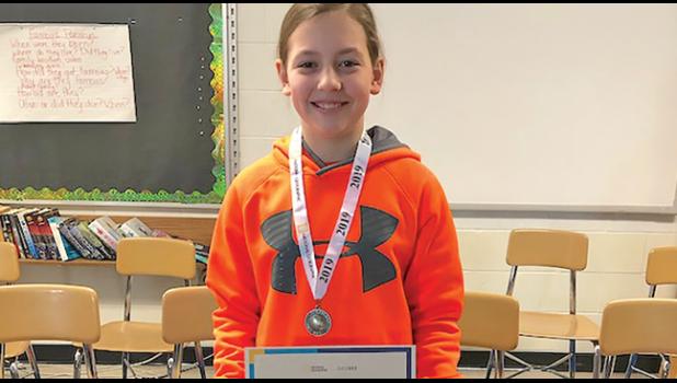LAUREN GAZDZIK was named Clearview’s GeoBee champion and will be taking a qualifying test for the State championship. (Submitted Photo)