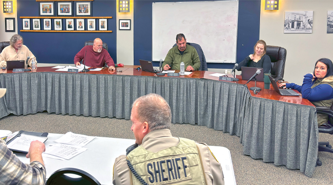 Council Member Lance Gilliland, Mayor Tim Goenner, Council members Stefany Janish and Sabrina Miller. (Patriot Photo by Don Bellach)