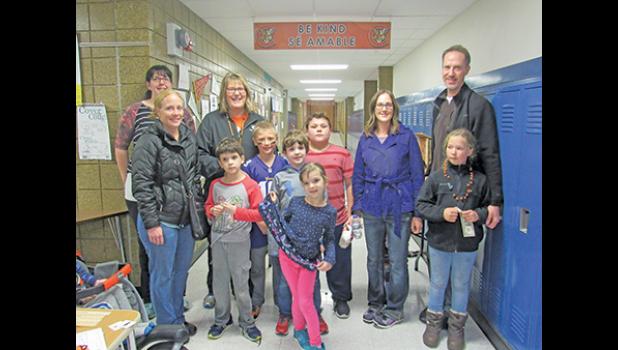 VOLUNTEERS AT CLEARVIEW’S FAMILY FOREST NIGHT included (back) Denise H., Andrea C., Ethan B., Dominik L., Melissa T., John I., (front) Amelia B., Zachary H., Jonathan H. Katelyn H. and Maren I.