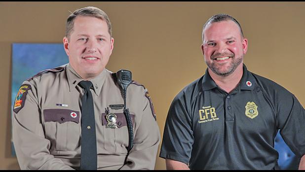Lt. Paul Van Voorhies from Becker (L) and Special Agent Steve Kritzeck from Zimmerman. (Submitted Photo).